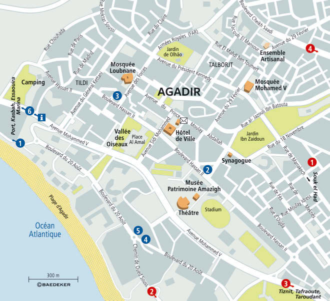 Karte Agadir