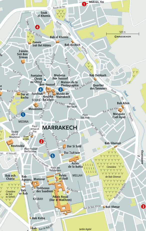 Karte Marrakesch Medina